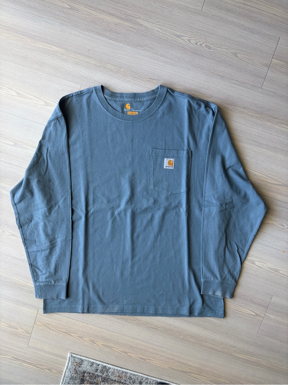 BLUE CARHARTT WORKWEAR LONG SLEEVE TEE
